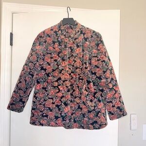 Vintage Floral Quilted Women's Jacket - Granny Core Vibes - Size M/L